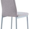 31zO2TiwfTL._AC_.jpg IDIMEX Lot de 4 chaises de Salle à Manger Nathalie piètement métallique Couleur Aluminium et revêtement en Tissu Gris