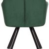 WOLTU 1 X Chaise de Salon Chaise de Salle à Manger Fait de Velours et métal,Vert BH150gn-1