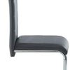 BAÏTA MARA02 Lot de 2 chaises, Simili, Gris, 54x42x101cm