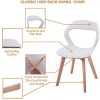 41-Ncl9COL._AC_.jpg Herbalady Lot de 4 ou 6 chaises au design simple avec dossier ouvert. Utilisé dans la salle à manger, le salon, la chambre, etc. 2 styles et plusieurs couleurs sont disponibles. (Gris clair, 4)