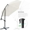 415HO6-FdL._AC_.jpg Novonova Parasol de Jardin Ø350cm H*L 400 × 260 cm Protection Solaire UV50+ Parasol de Balcon Parasol déporté inclinable avec Manivelle (Pied excl.) SY-PS835