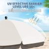 41-dZCUvbqL._AC_.jpg BelleMax Parasol de Jardin Exterieur 240 cm, Crème, Rond, avec Manchon de Sol & Tige Rotative & Housse de Protection, pour Marché/Balcon/Plage/Terrasse, Protection Solaire UV50 +
