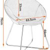4109kZ2z1dL._AC_.jpg WOLTU 1 X Chaise de Chambre Chaise de Salle à Manger Assise en Velours Pied en métal,Gris Clair BH217hgr-1