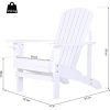 410fEIZOGrL._AC_.jpg Outsunny Fauteuil de Jardin Adirondack Chaise Longue inclinable en Bois 97L x 73l x 93H cm Blanc