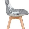 410nT-ah-8L._AC_.jpg Injoy Life Lot de 4 chaises de salle à manger modernes en patchwork avec pieds en bois massif et siège rembourré doux pour cuisine, salon, bureau, noir