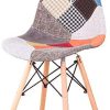 411BNGQrugL._AC_.jpg Uderkiny Ensemble de 4 chaises Patchwork Chaise de Salle à Manger, Convient pour Cuisine Salle à Manger Salon Bureau (Rouge-4)