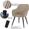 411iG6oA4oL._AC_.jpg DUHOME Chaise Salle à Manger en Tissu (Velours) Design Retro Fauteuil avec Pieds en Metal sélection de Couleur 8058, Couleur:Beige, matière:Velours