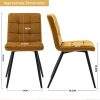 412cxiLACcL._AC_.jpg HNNHOME® – Lot de 2 chaises de capitonnée Cubana avec pieds en acier solide, noir