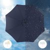 41322zWJ5oL._AC_.jpg SONGMICS Parasol de jardin Ø3 m, Ombrelle, protection UPF 50+, toile polyester octogonale, inclinable, manivelle, balcon, terrasse, piscine, plage, sans socle, Bleu Marine GPU30BU