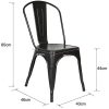 413OhhKkiL._AC_.jpg Supfine Chaise de Salle à Manger Lot de 8 Industrielle Vintage Tabouret de Cuisine avec Dossier Hauteur d'assise 44cm, Chaises Empilables Metal pour Intérieure et Extérieure Jardin Bistrot