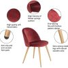 413r9tJ9YGL._AC_.jpg Herbalady Lot de chaises de salle à manger en velours au design simple et élégant, qui peuvent parfaitement correspondre à votre salle à manger, salon ou chambre à coucher (rouge, 2)