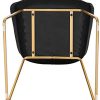 415EnJsH1L._AC_.jpg WOLTU BH246sz-2 Chaises de Salle à Manger Lot de 2 Chaise de Cuisine rembourrée en Velours Pieds en métal,Noir
