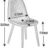 JYMTOM Lot de 4 Chaises en Velours de Salle à Manger avec Pieds en Métal de Style Moderne (Bleu Claire)