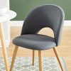 BAÏTA Eugenie Lot de 2 chaises, Tissu, Gris, H77cm