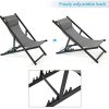 416H7mp67xL._AC_.jpg Intimate WM Heart Chaise Longue, Chaise Longue de Plage Chaise Longue Pliée de Plein Air, Toile Respirante, Cadre en Alliage d'aluminium, pour Plage, Plein Air, Camping, Gris Foncé