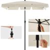 417G431Vf2L._AC_.jpg SONGMICS Parasol de Balcon rectangulaire 2 x 1,25 m, Protection UPF 50+, Ombrelle, Toile avec revêtement en PA, Sac de Transport, terrasse, Jardin, sans Socle, Beige GPU025M01