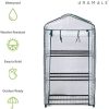 418ZkksqrdL._AC_.jpg BRAMBLE Serre de Jardin/Balcon avec 3 Étagères Réglables & Bâche Robuste - Portable, Solide & Facile à Assembler - 125x69x49cm