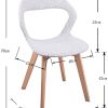 419RQqnkXtL._AC_.jpg Herbalady Lot de 4 ou 6 chaises au design simple avec dossier ouvert. Utilisé dans la salle à manger, le salon, la chambre, etc. 2 styles et plusieurs couleurs sont disponibles. (Gris clair, 4)