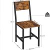 VASAGLE Chaise de Salle à Manger, Lot de 2, Sièges, Cadre en Acier, Style Industriel, pour Salle à Manger, Salon, Cuisine, Marron Rustique et Noir LDC092B01