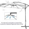 41Btn0mO3wS._AC_.jpg CAMORSA Parasol Deporte, 3M Parasol Inclinable avec Manivelle, Parasol Étanche avec 8 Baleines Protection UV 50+ pour Piscine, Plage, Restaurants, Balcon, Rouge