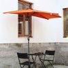41C4XSCHdzL._AC_.jpg Angel Living 270 cm Semi - Parasol de Jardin, Résistant aux UV 50+, Demie Rond Ombrelle Contre Le Mur idéal pour Balcon, Terrasse, Jardin (Terre Cuite).