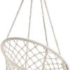 41CbEH95JHL._AC_.jpg TecTake 800689 - Hamac Chaise Suspendu Design 1 Personne, Intérieur extérieur, Coussin d’Assise Inclus - Plusieurs Couleurs - (Beige | no. 403117-2)