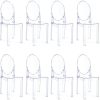 41DTt3faluL._AC_.jpg Chaise Transparente Lot de 8 Chaises de Salle à Manger Chaise Ghost Chaise Polycarbonate Transparent Chaise Violet Clair Non empilable Amovible
