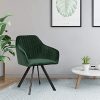 WOLTU 1 X Chaise de Salon Chaise de Salle à Manger Fait de Velours et métal,Vert BH150gn-1