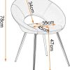WOLTU Chaises de Salle à Manger Lot de 4 rembourrées en Velours,Chaise de Salle de séjour Turquoise BH230ts-4