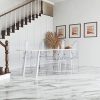 Chaise Transparente Lot de 6 Chaises de Salle à Manger Chaise Ghost Chaise Polycarbonate Transparent Chaise Violet Clair Non empilable Amovible