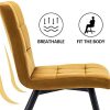 41FBs93IqlL._AC_.jpg HNNHOME® – Lot de 2 chaises de capitonnée Cubana avec pieds en acier solide, noir