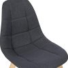 41GrTzA86jL._AC_.jpg IDMarket - Lot de 4 chaises Gaby Grises en Tissu pour Salle à Manger