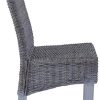 41Ifr6c5OAL._AC_.jpg Tidyard Lot de 6 Chaises de Salle à Manger en Rotin Kubu et Bois de Manguier Fabrication à la Main Style Moderne Gris 46 x 61 x 93 cm