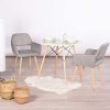 MEUBLE COSY Lot de 2 chaises de salle à manger fauteuils de style scandinave gris 56 x 56 x 78 cm