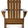 41LY3G5G7vL._AC_.jpg blumfeldt Rushmore - Chaise à Bascule, Dossier Haut, Grande Surface Assise, Bois de Sapin, Vernis de Protection, Résistant aux intempéries, Matériau Solide, Charge Max 150kg - Marron