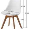 Albatros Chaises de Salle à Manger AARHUS, Lot de 4, Gris avec Pieds en Bois Massif, Hêtre, Design Rétro Scandinave