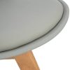 41RKnPJ3jXL._AC_.jpg H.J WeDoo Lot de 4 Chaises Salle à Manger en Chêne, Rembourrée Scandinaves Chaise de Cuisine/Bureau avec Pieds en Bois Massif - Gris