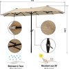 41S1AeiGNS._AC_.jpg Parasol de Jardin Ovale XXL 400 x 200 cm - Ouverture/Fermeture Facile avec Manivelle — Pliable - Protège contre les UV - Toile Polyester Haute Densité - Pour Jardin et Terrasse - Beige