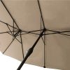 41Vrc1Pb6DS._AC_.jpg Parasol de Jardin Ovale XXL 400 x 200 cm - Ouverture/Fermeture Facile avec Manivelle — Pliable - Protège contre les UV - Toile Polyester Haute Densité - Pour Jardin et Terrasse - Beige