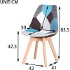 41X1oY2RkS._AC_.jpg GrandCA HOME Lot de 4 chaises, Chaise de Salle à Manger,Chaise scandinave Patchwork,adapté au Salon et à la Salle à Manger(Bleu-4 Chaise)