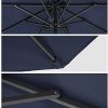 41XkUGrPd7L._AC_.jpg SONGMICS Parasol de jardin Ø3 m, Ombrelle, protection UPF 50+, toile polyester octogonale, inclinable, manivelle, balcon, terrasse, piscine, plage, sans socle, Bleu Marine GPU30BU