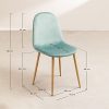41Y3dMqSQHL._AC_.jpg SKLUM Chaise de Salle à Manger en Velours Glamm Bois foncé Green Army