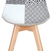41YKCnX9TeL._AC_.jpg Injoy Life Lot de 4 chaises de salle à manger modernes en patchwork avec pieds en bois massif et siège rembourré doux pour cuisine, salon, bureau, noir