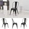 41aFoyBDe6L._AC_.jpg Supfine Chaise de Salle à Manger Lot de 8 Industrielle Vintage Tabouret de Cuisine avec Dossier Hauteur d'assise 44cm, Chaises Empilables Metal pour Intérieure et Extérieure Jardin Bistrot