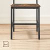 VASAGLE Chaises de Salle à Manger, Lot de 2, Sièges de Cuisine, Cadre en Acier, Ergonomique, Style Industriel, pour Salon, Cuisine, Marron Rustique et Noir LDC094B01