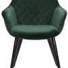 WOLTU 2 Chaises de Salon Chaises de Salle à Manger matière en Velours et métal,Vert BH153gn-2