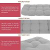 41biQ3QvsfL._AC_.jpg Coussins d'été pour Banc de Jardin,Doux Coussin Banc Jardin Exterieur,Coussin Banquette Balançoire Fauteuil de Jardin 1 Assise 110x50cm + 2 Dossiers 48x48cm (Gris)