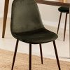 41c00vhivoL._AC_.jpg SKLUM Chaise de Salle à Manger en Velours Glamm Bois foncé Green Army
