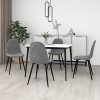 vidaXL 4X Chaises de Salle à Manger Chaises de Repas Sièges à Dîner Chaises de Cuisine Meubles de Cuisine Maison Intérieur Gris Clair Velours