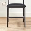 VASAGLE Chaises de Salle à Manger, Lot de 2, Siège de Cuisine, Assise Rembourrée, Cadre en Acier, Ergonomique, Style Industriel, pour Salon, Cuisine, Marron Rustique et Noir LDC095B01